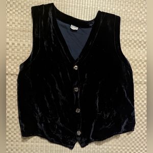 CP Shades Black Sleeveless Buttoned Top